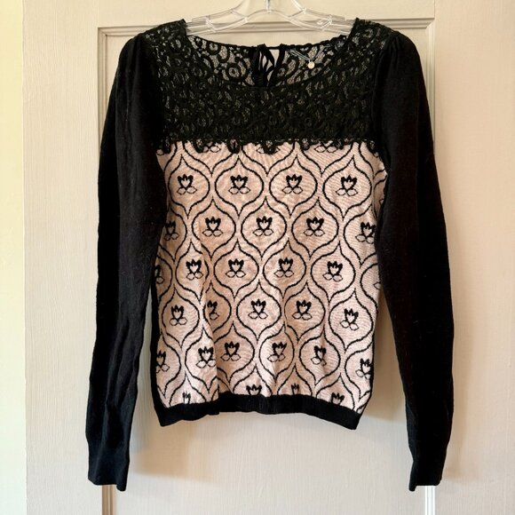 Anthropologie | Lace Topped Sweater - Picture 2 of 12